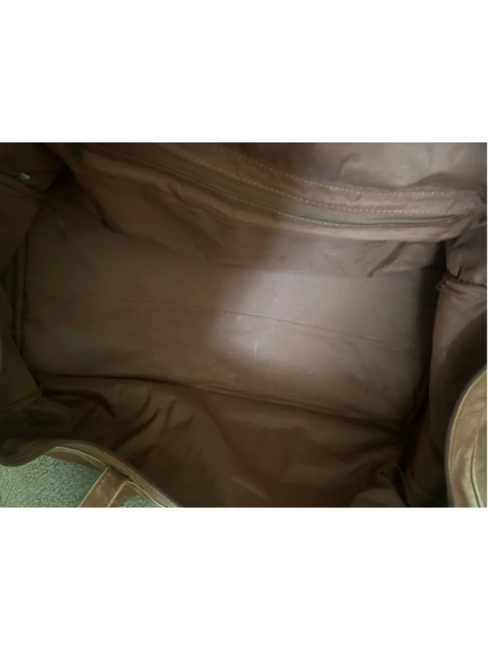 Leather Duffel Bag One Size Brown